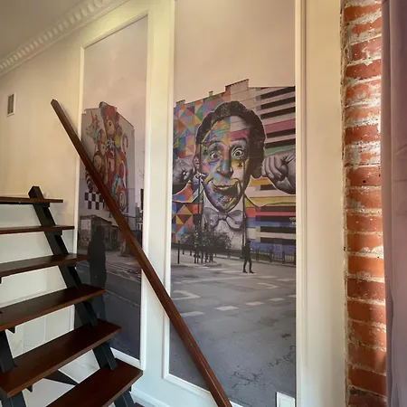 Klimatyczny Loft Z Antresola Centrum Blisko Piotrkowska Muralowa Przystan Klimatyzacja Faktura *