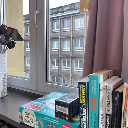 Muralowa Przystan Design Loft Z Antresola Centrum Lodzi アパート ウッチ