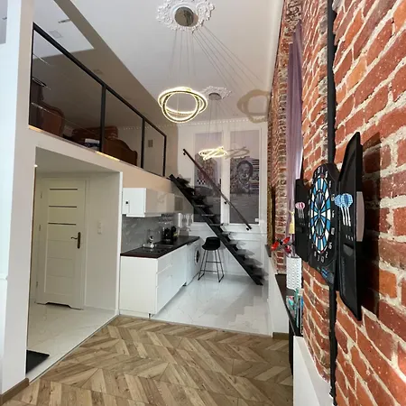 Muralowa Przystan Design Loft Z Antresola Centrum Lodzi *