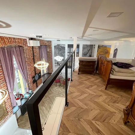 Klimatyczny Loft Z Antresola Centrum Blisko Piotrkowska Muralowa Przystan Klimatyzacja Faktura