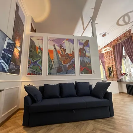 Muralowa Przystan Design Loft Z Antresola Centrum Lodzi アパート
