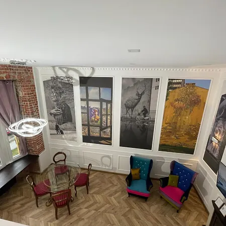 Klimatyczny Loft Z Antresola Centrum Blisko Piotrkowska Muralowa Przystan Klimatyzacja Faktura * Лодзь