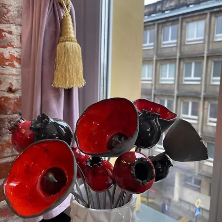 アパート Muralowa Przystan Design Loft Z Antresola Centrum Lodzi *