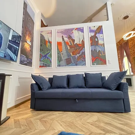 Muralowa Przystan Design Loft Z Antresola Centrum Lodzi *