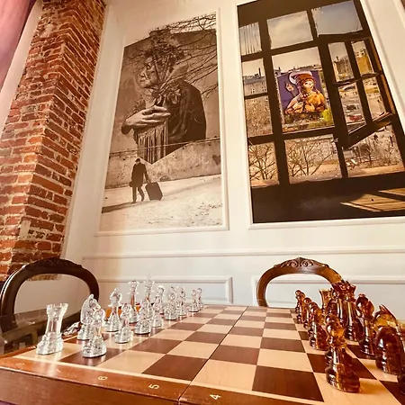 公寓 Muralowa Przystan Design Loft Z Antresola Centrum Lodzi 罗兹