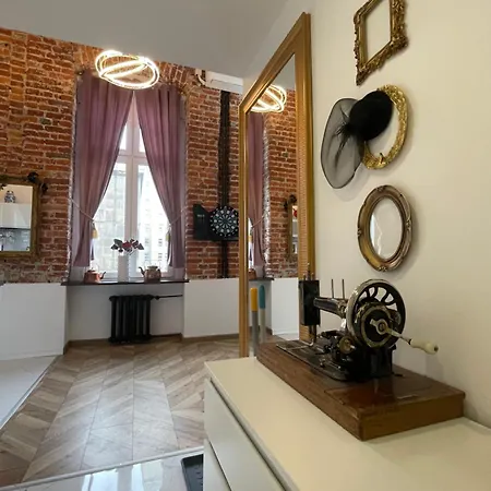 Апартаменти Klimatyczny Loft Z Antresola Centrum Blisko Piotrkowska Muralowa Przystan Klimatyzacja Faktura *