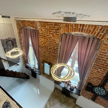 Klimatyczny Loft Z Antresola Centrum Blisko Piotrkowska Muralowa Przystan Klimatyzacja Faktura Апартаменти *