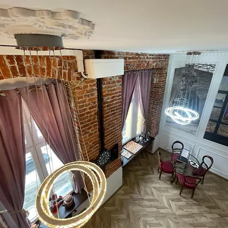 アパート Muralowa Przystan Design Loft Z Antresola Centrum Lodzi ウッチ