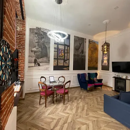 公寓 Muralowa Przystan Design Loft Z Antresola Centrum Lodzi 罗兹
