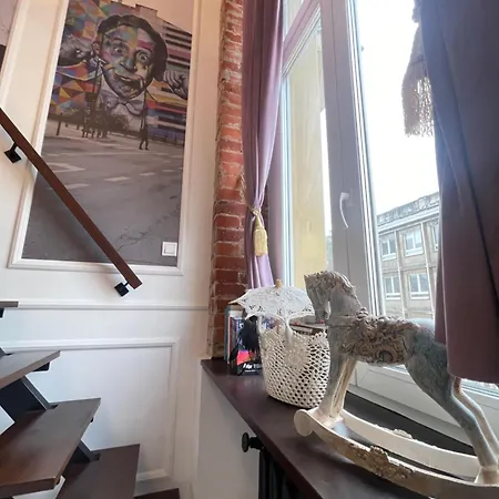 アパート Muralowa Przystan Design Loft Z Antresola Centrum Lodzi ウッチ