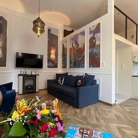 Klimatyczny Loft Z Antresola Centrum Blisko Piotrkowska Muralowa Przystan Klimatyzacja * وودج