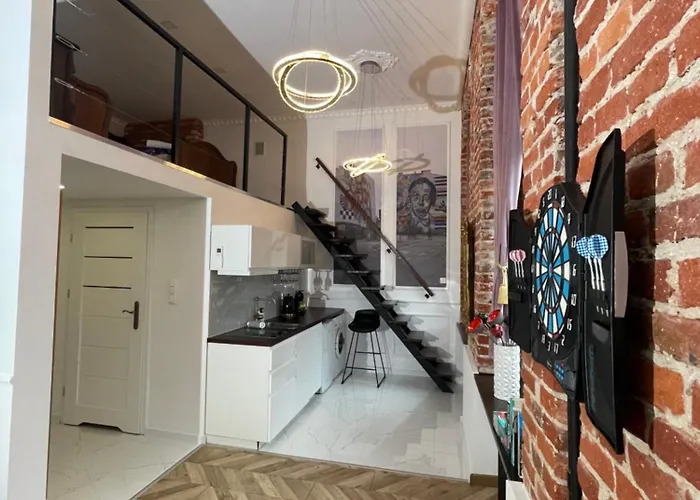 Klimatyczny Loft Z Antresola Centrum Blisko Piotrkowska Muralowa Przystan Klimatyzacja *
