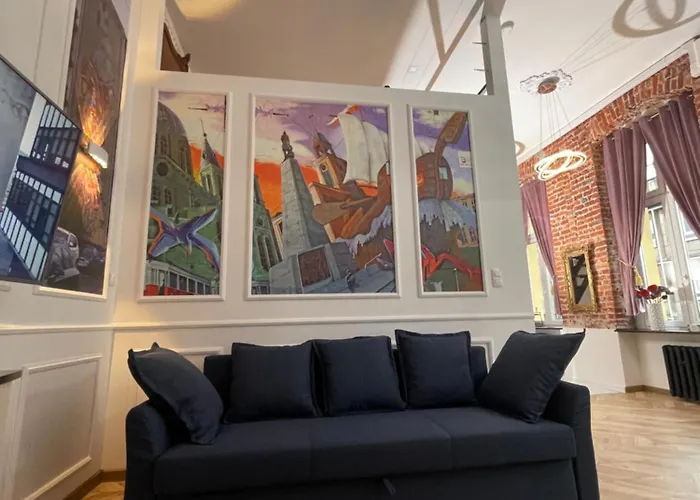 Klimatyczny Loft Z Antresola Centrum Blisko Piotrkowska Muralowa Przystan Klimatyzacja Апартаменты
