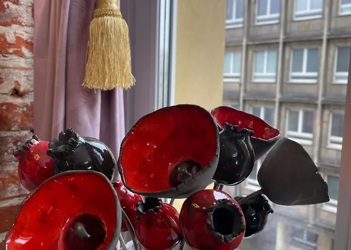 Апартаменты Klimatyczny Loft Z Antresola Centrum Blisko Piotrkowska Muralowa Przystan Klimatyzacja *