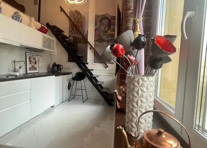 Апартаменты Klimatyczny Loft Z Antresola Centrum Blisko Piotrkowska Muralowa Przystan Klimatyzacja Лодзь