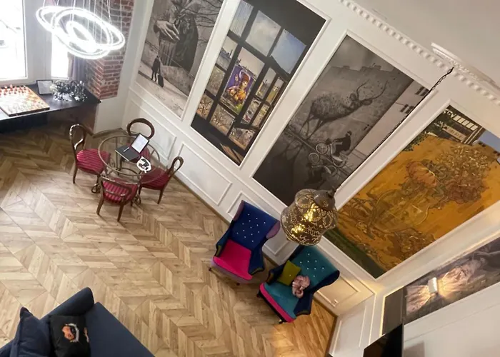 Klimatyczny Loft Z Antresola Centrum Blisko Piotrkowska Muralowa Przystan Klimatyzacja