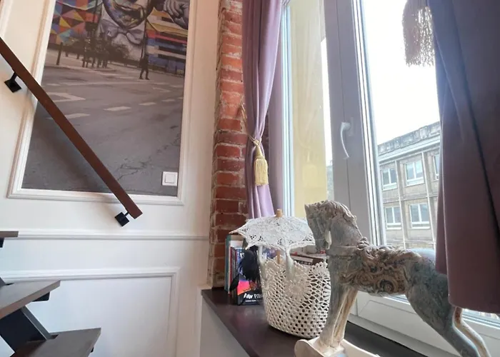 Апартаменты Klimatyczny Loft Z Antresola Centrum Blisko Piotrkowska Muralowa Przystan Klimatyzacja Лодзь